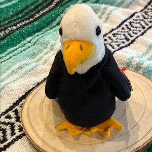 Ty Stuffed Animal Eagle - Black, White, Yellow